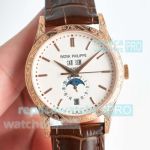 TW Patek Philippe Complications 5205G Perpetual Calendar Rose Gold Swiss Clone Watch 